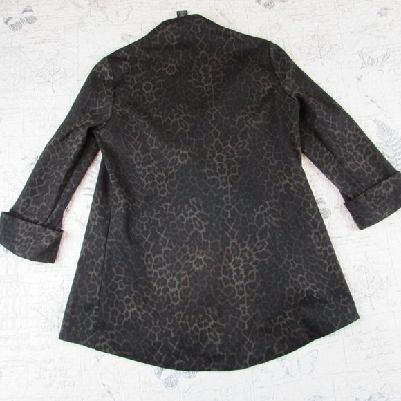 NEW PURE Essence Art-to-Wear lagenlook whimsygoth leopard ponte jacket S - Picture 6 of 6